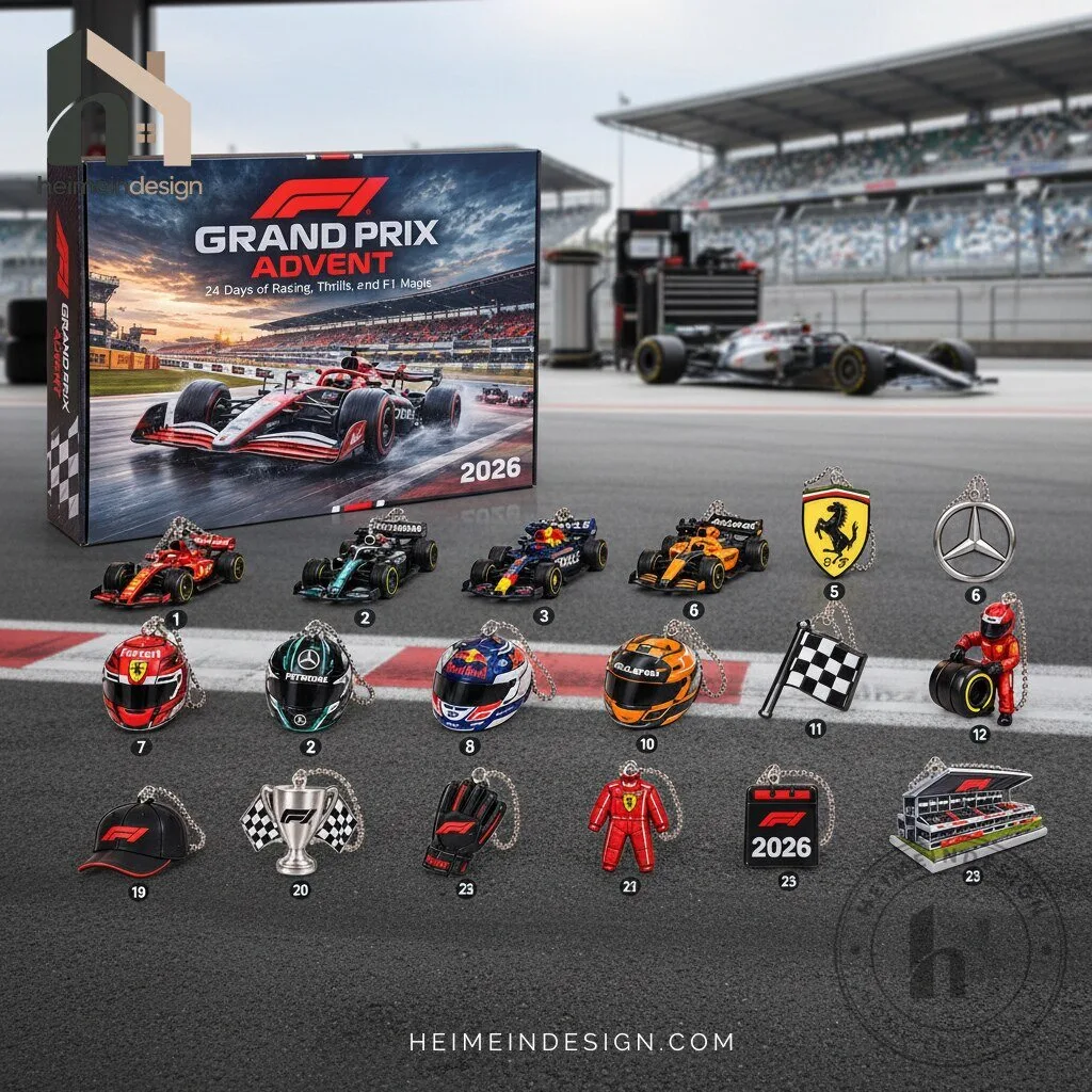 F1 Grand Prix 2026 Advent Calendar 24-Piece Set - Heimein Design